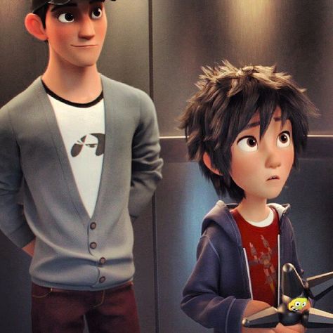 Hiro Hamada; Tadashi Hamada / Ryan Potter; Daniel Henney / Big Hero 6 Funny Family Movies, Hero 6 Movie, San Fransokyo, Tadashi Hamada, Gogo Tomago, Hiro Big Hero 6, Daniel Henney, Hiro Hamada, Amy The Hedgehog