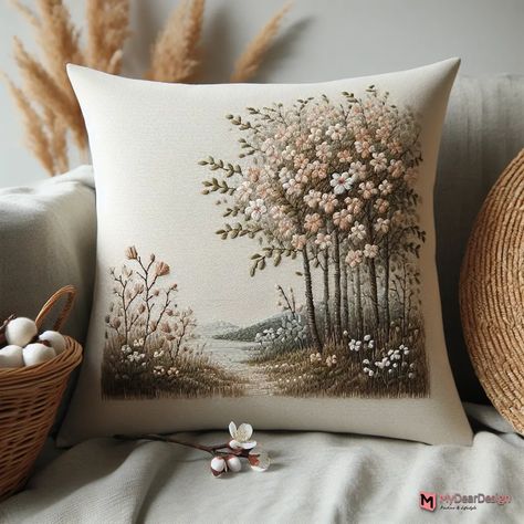 Top 10 Pillow Embroidery Ideas to Transform Your Home Decor Designer Bed Sheets, Creative Pillows, Cross Stitch Cushion, Fabric Painting On Clothes, Pillow Embroidery, Floral Cushion Covers, Sewing Easy Diy, Embroidered Pillow Covers, Cushion Cover Designs