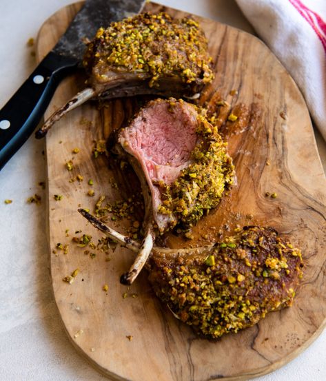 Pistachio Crusted Rack of Lamb For Your Holiday Table! - Keto Karma Keto Karma, Delicious Green Beans, Crusted Rack Of Lamb, Lamb Dinner, Impressive Dinner, Hell’s Kitchen, Bistro Food, Rack Of Lamb, Green Bean Casserole