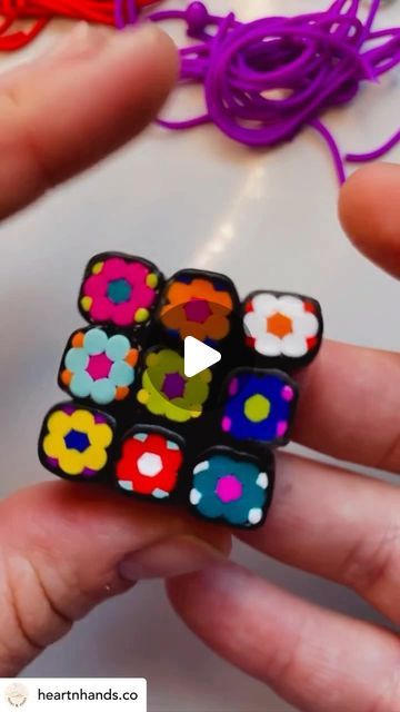 British Polymer Clay Guild on Instagram: "The making of polymer clay granny square veneer 👵🧶  Credit to ⬇️  @heartnhands.co 🤎  #makersgonnamake #handmade #handcrafted #polymerclay #polymerclayearrings #boho #clay #artist #jewelry #earrings #clayartist #shopsmall #smallbusiness #earringsofinstagram #explorepage#polymer #uniquejewelry #wearableart  #contemporaryart  #clayartist #earringbusiness #statementearrings #supportlocalmakers #shoplocal #retro #sculpey #fimo #extruder" Polymer Clay Granny Square, Retro Polymer Clay, Diy Boho Jewelry, Clay Extruder, Boho Jewelry Diy, Clay Jewelry Tutorials, Craft Clay, Artist Jewelry, Clay Artist