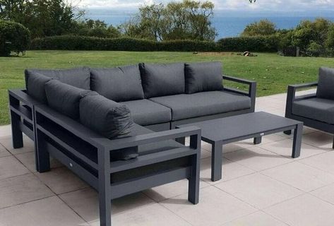 Room Cool Ideas, Steel Furniture Design, Metal Outdoor Furniture, Welded Furniture, Metal Sofa, Furniture Details Design, Shaped Sofa, U Shaped Sofa, Patio Furniture Cushions