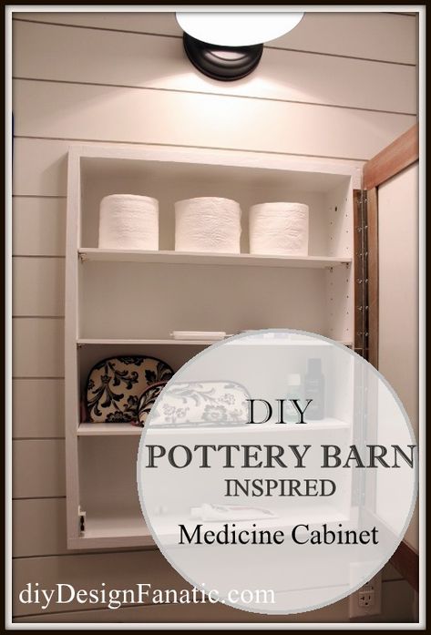 Cottage Upstairs, Custom Medicine Cabinet, Farmhouse Medicine Cabinets, Cottage Mountain, Bathroom Medicine Cabinets, Medicine Cabinet Makeover, Pottery Barn Bathroom, Diy Keramik, Trash To Couture