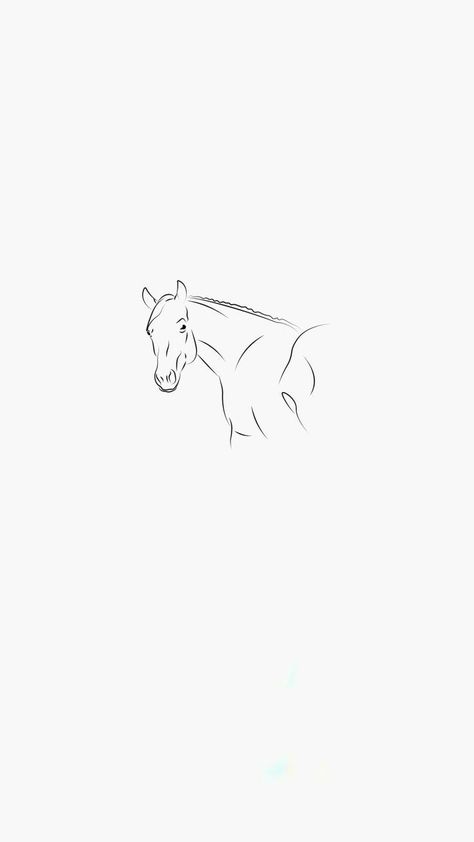 Line Work Horse Tattoo, Simple Horse Tattoo Ideas, Horse Shoes Tattoo, Horse Tattoo Ideas Small Simple, Horse Memorial Tattoo, Horse Outline Tattoo, Minimalist Horse Tattoo, Equine Tattoo, Small Horse Tattoo