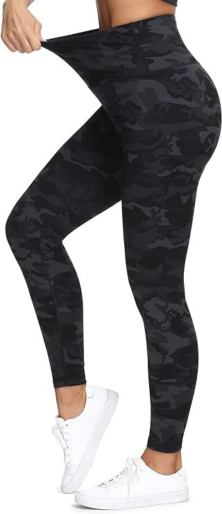 High Waist Athletic Pants Tummy Control Stretch Workout Yoga Legging Stretch Workout, Bottom Workout, Yoga Legging, Grey Camo, Yoga Capris, Workout Yoga, Compression Leggings, Black Fleece, Athletic Pants