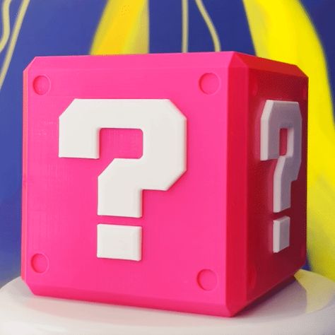 A Question Block is one of the many blocks found in the Super Mario Bros universe. **Full block and Box version** All parts are to be printed separately in the correct corresponding colors to eliminate the need to paint. **Easy to assemble:** Paste the question mark to the block and you're done! Don't forget to tag us in your posts as [@rico3dmaker] (https://instagram.com/rico3dmaker) (instagram) showing your best printing! Mario Question Block, Marker Doodles, Paint Easy, Mario Bros., Question Mark, A Question, Plastic Canvas Patterns, Canvas Patterns, Banner Ads