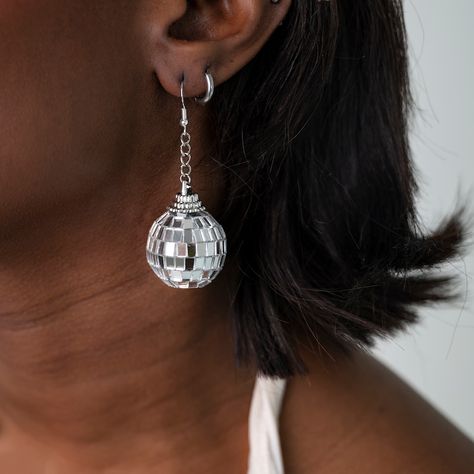 DISCO BABE Disco Ball Earrings Disco Ball Aesthetic - Etsy Australia Disco Ball Aesthetic, Disco Earrings, Disco Ball Earrings, Ball Aesthetic, Gilbert Az, Ball Earrings, Taylor Swift Concert, Disco Party, Disco Ball