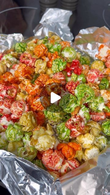 Alona Loewen on Instagram: "Rainbow popcorn 🌈" M&m Popcorn, M&m Popcorn Recipes, Candied Popcorn Recipe, Rainbow Popcorn Recipe, Sweet Popcorn Recipes, Colorful Popcorn, Cooking Popcorn, Puffed Corn Carmel Corn Popcorn Recipes, Poppycock Recipe Popcorn