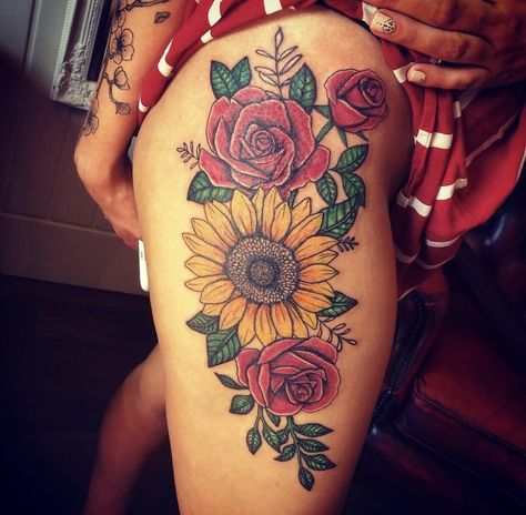 Upper Arm Half Sleeve, Best Feminine Tattoos, Wildflower Tattoos, Delicate Feminine Tattoos, Half Sleeve Tattoo Ideas, Feminine Tattoo Designs, Tattoo Sunflower, Sunflower Tattoo Shoulder, Quote Tattoos Girls