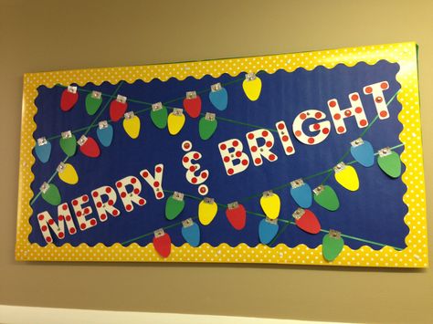 Christmas Lights Bulletin Board plus 7 more Christmas bulletin board ideas! | Rediscovering Yesterday Christmas Lights Bulletin Board, Christmas Bulletin Board Ideas, December Bulletin Boards, Office Bulletin Boards, Kindergarten Bulletin Boards, Holiday Bulletin Boards, Christmas Bulletin Boards, Thanksgiving Bulletin Boards, Interactive Bulletin Boards