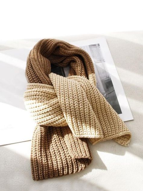 Winter Colorblock Knitted Neck Scarf  BEIGE BLACK FERN GREEN GOLDEN BROWN RED WINE , #affiliate, #Neck, #Scarf, #BEIGE, #Winter, #Colorblock #Ad Brown Crochet Scarf, Knit Neck Scarf, Neck Scarf Crochet, Crochet Scarf Ideas, Crochet Photoshoot, Styling Scarf, Lace Crochet Scarf, Knitting Photography, Crochet Scarf Patterns