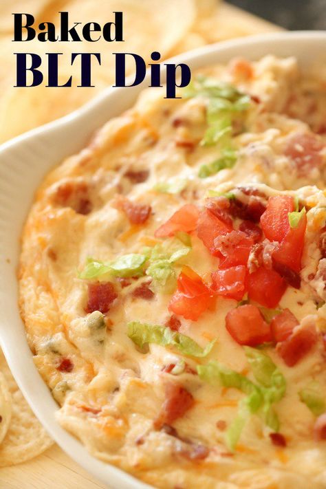 Baked BLT Dip | Six Sisters' Stuff Appetizers and dips are one of our favorite things to munch on. This BLT dip is so good when it comes right out of the oven. If you love a good BLT sandwich, this dip will be your new favorite. It goes great with some tortilla chips. BLT dip is great for a party because it feeds a crowd. It's so easy to make and is a no fail recipe. #bltdip #appetizer Baked Blt Dip, Appetizers And Dips, Sandwich Blt, Blt Dip Recipe, Superbowl Foods, Blt Dip, Blt Sandwich, Six Sisters Stuff, Appetizers For A Crowd