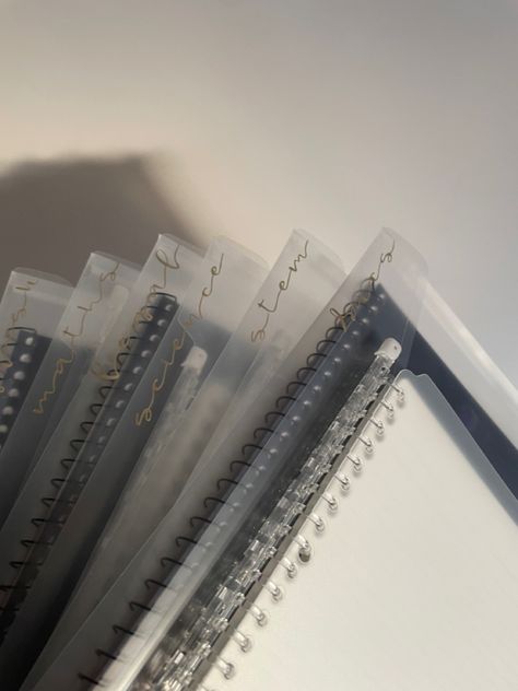 Featuring Kokuyo Campus Binder Notebooks in Clear. Campus Notebook Notes, Campus Notebook Aesthetic, Kokuyo Campus Binder, Campus Binder, Kokuyo Campus Notebooks, Life Refresh, Muji Stationary, Clear Binder, Campus Notebook