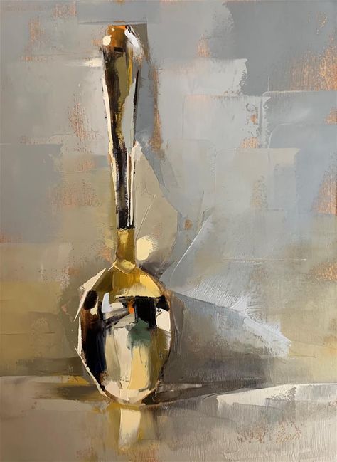 The Golden Spoon, Golden Spoon, Oil Painting Inspiration, 수채화 그림, Daily Painting, Painting Still Life, Still Life Art, Painting Art Projects, Daily Paintworks