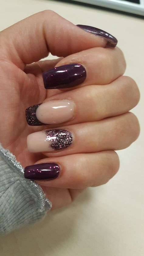 Plum Nails, Nude Nails, My Nails, Nailed It, Plum, Nail Art, Nails, Beauty, Art