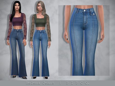 Sims 4 Anime, Jeans Flared, Cold Weather Outfit, Sims 4 Teen, Sims 4 Cc Packs, Sims 4 Collections, Sims 4 Mods Clothes, Sims 4 Cas, Sims 4 Game