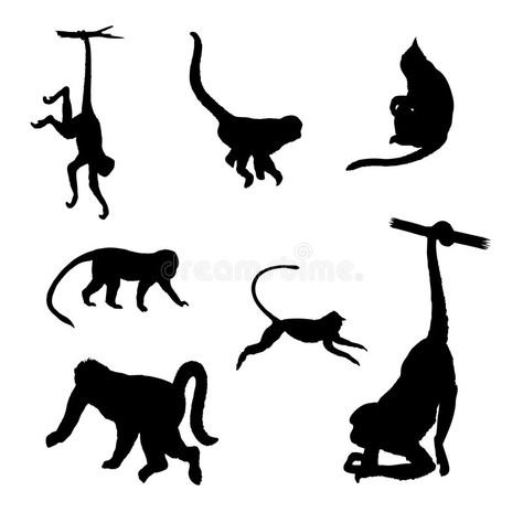 Isolated monkey vector silhouettes. Monkey vector silhouette wild animals , #Affiliate, #vector, #silhouettes, #Isolated, #monkey, #wild #ad Wild Animals Illustration, Monkey Silhouette, Monkey Tattoo, Monkey Tattoos, Warli Art, Animals Illustration, Abstract Animal Art, Vector Silhouette, Glitter Tattoo