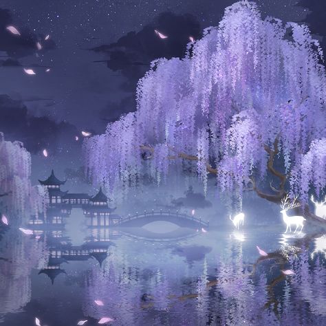 Backgrounds | Love Nikki-Dress UP Queen! Wiki | Fandom Dr Mundo, Catty Noir, Fantasy Background, Japon Illustration, 5th Anniversary, Fantasy Art Landscapes, 판타지 아트, Dreamy Art, Purple Aesthetic