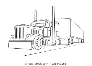 Classic American Truck Stock Vector (Royalty Free) 1152318527 Drawing Truck, Trucker Tattoo, Truck Tattoo, Truck Transport, Coloring Pages Inspirational, Cool Car Drawings, Custom Big Rigs, Truck Coloring Pages, Truck Art