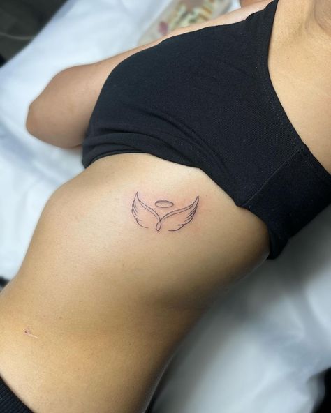 Angle Wing Tattoos For Women, Angel Wing Tattoos For Women, Angel Wings Tattoo Ribs, Angel Wing Tattoo On Arm, Psalm 23 Tattoo, Tattoo Angel Wings, Angle Wing Tattoos, Angel Wings Tattoo On Back, Small Angel Wing Tattoo