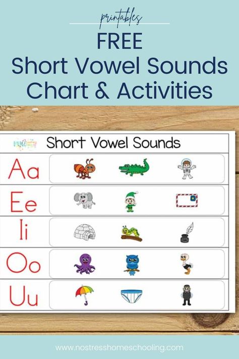 FREE
Short Vowel Sounds Chart & Activities Vowel Sounds Chart, Vowels Sounds Chart, Phonics Apps, Short Vowel Games, Long Vowels Activities, Short E Sound, Vowel Chart, Short Vowel Activities, Vowel Activities