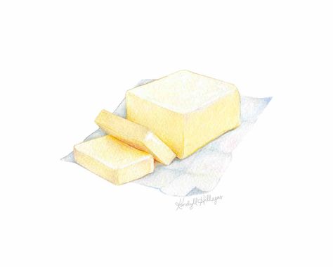 Butter Illustration, Taco Art, Watercolor Food Illustration, Icon Iphone, Recipe Drawing, Iphone Emoji, Baking Items, Food Sketch, Food Artwork