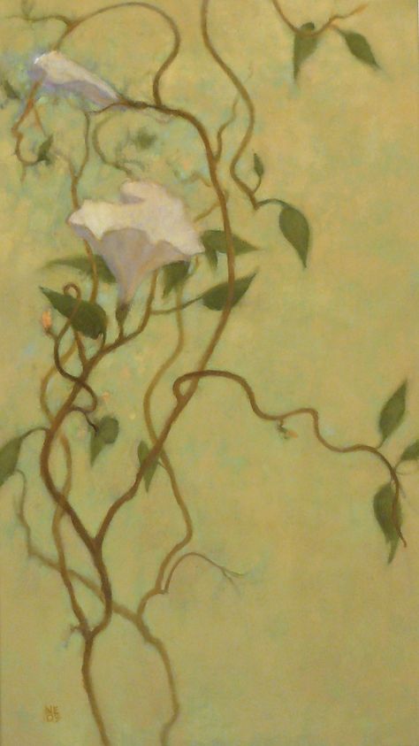 VINE PAINTINGS Flower Vine Painting, Aesthetic Vines, Vine Painting, How To Paint Flowers, Church Painting, Vine Drawing, Painted Backdrops, Paint Flowers, Brown Flowers