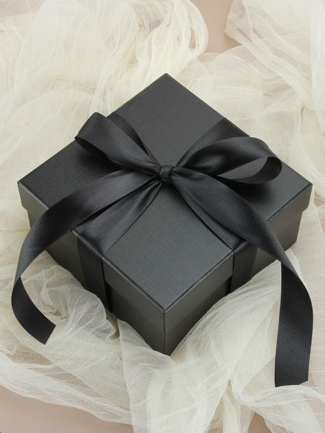 Noir  Collar  Polyester  Rubans pour emballage cadeau Embellished   Accessoires Evenements & Fêtes Gift Box For Men, Creative Gifts For Boyfriend, Gift Boxes For Women, Gifts For Your Boyfriend, Black Gift Boxes, Birthday Gifts For Boyfriend, Mom Birthday Gift, Jewelry Gift Box