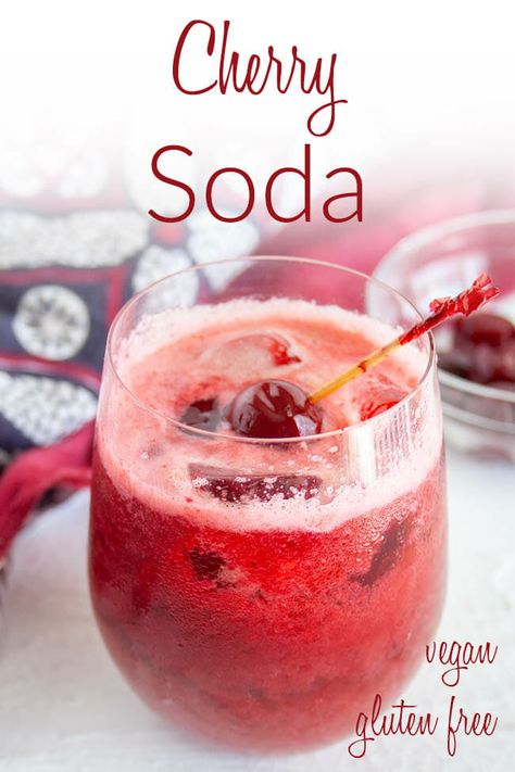 Homemade Soda Recipe, Pop Alternatives, Cherry Drink, Cherry Soda, Healthy Soda, Sugar Free Drinks, Specialty Drinks, Alcholic Drinks, Homemade Soda