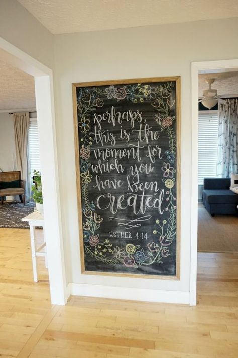 14 DIY Chalkboards to Transform Your Note-Taking into Fun Wall Art Papan Tulis Kapur, Big Blank Wall, Kitchen Chalkboard, Chalk Wall, Magnetic Chalkboard, Living Wall Decor, Diy Chalkboard, Chalkboard Wall, Large Wall Decor