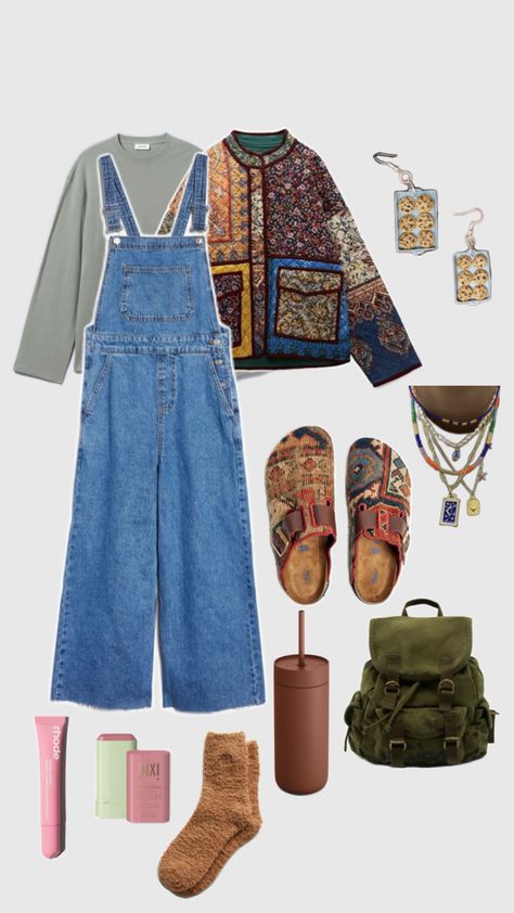 #outfitinspo #modestoutfit #hijabi #aesthetic #boho Artsy Winter Outfits, Artsy Style Outfits, 70s Inspired Outfits, Silly Clothes, Aesthetic Boho, Casual College Outfits, Hijabi Aesthetic, Funky Outfits, Todays Outfit