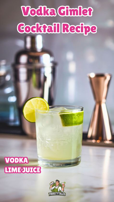 "Discover the refreshing Vodka Gimlet Cocktail Recipe, a classic among vodka-based cocktails. This easy vodka cocktail recipe combines the crispness of vodka with zesty lime, making it a perfect choice for summer gatherings. Ideal for those seeking the best vodka cocktails, the Vodka Gimlet stands out as a must-try. Whether you're a fan of easy summer cocktail recipes or looking for simple vodka cocktails, this Vodka Gimlet recipe is sure to impress!" Simple Vodka Cocktails, Summer Cocktail Punch, Vodka Gimlet Recipe, Easy Vodka Cocktail, Vodka Based Cocktails, Best Vodka Cocktails, Vodka Gimlet, Gimlet Recipe, Gimlet Cocktail