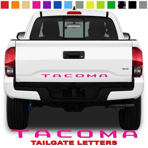 Pink Toyota Tacoma, Toyota Tacoma Accessories, Tacoma Accessories, Toyota Accessories, 2015 Toyota Tacoma, Tacoma Truck, Girly Car Accessories, Pink Letter, Pink Out