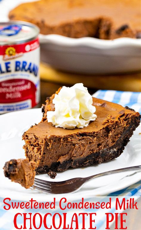 Milk Chocolate Pie Recipe, Eagle Brand Recipes Condensed Milk, Recipes Condensed Milk, Milk Chocolate Pie, Milk Pie Recipe, Eagle Brand Recipes, Condensed Milk Recipes Desserts, Milk Recipes Dessert, Chocolate Pie Recipe