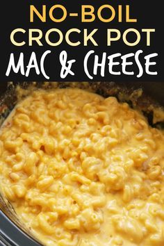 No-Boil Crock Pot Macaroni & Cheese | An impossibly easy slow cooker recipe for ultra-creamy Mac & Cheese that uses uncooked macaroni noodles. No boiling or baking required and no sauce to cook – just toss it in and go! #noboil #crockpot #slowcooker #mac&cheese #macaroni Crock Mac And Cheese, Thanksgiving Crockpot, Crock Pot Macaroni, Crock Pot Mac And Cheese, Crockpot Mac N Cheese Recipe, Crock Pot Mac, Pot Mac And Cheese, Best Mac N Cheese Recipe, Crockpot Mac And Cheese