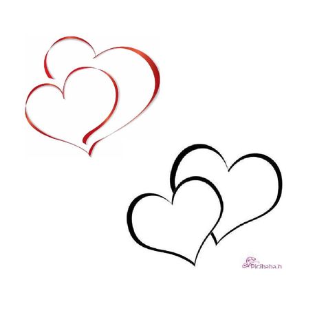 2 Hearts Drawing, Double Hearts Tattoo, Hart Heart Love, 2 Hearts Tattoo, Heart Line Tattoo, Double Heart Tattoo, Amanda Tattoo, Tattoos Between Breast, Mutterschaft Tattoos