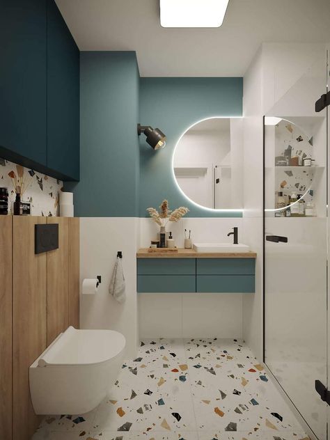 Terrazzo Bathroom, Washroom Design, Bathroom Design Inspiration, Bathroom Design Decor, Toilet Design, Bathroom Inspiration Decor, Bathroom Design Luxury, Bathroom Layout, Home Room Design