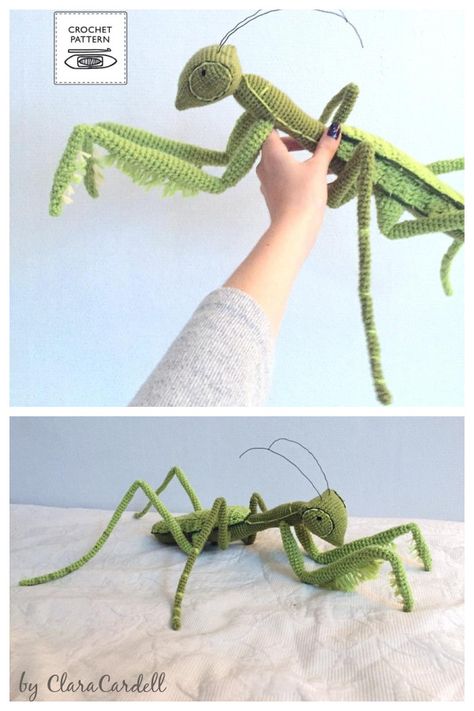 6 Awesome Insects Crochet Patterns - Page 2 of 2 Crochet Bug Amigurumi, Praying Mantis Crochet Pattern Free, Crochet Animal Toys, Insect Crochet Pattern, Bugs Crochet Pattern Free, Free Bug Crochet Pattern, Crochet Praying Mantis, Insect Crochet Pattern Free, Crochet Bugs And Insects Free Pattern