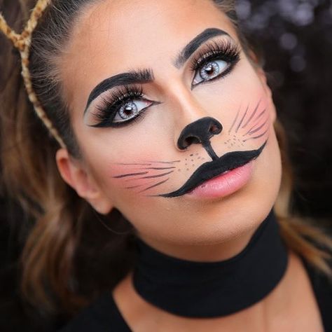 Halloween Look 2, I filmed this yesterday  #CAT Obviously  #crazycatlady this look will be live this week!! Can't wait for you guys to see it!  Inspo- from Pinterest .......... #Halloweencostume #halloween Nem Halloween Makeup, Cat Face Makeup, Cat Makeup Tutorial, Maquillage Halloween Simple, Cat Halloween Makeup, Halloweenský Makeup, Halloween Make-up Looks, Cat Makeup Halloween, Halloween Makeup Diy