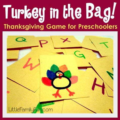 Turkey in the Bag - Game I play using Scripture verses. pull out a card - if it lists a verse, look it up. The first person to find it stands and reads the verse. If turkey card is pulled, everyone runs around and gobbles Game For Preschoolers, Fun Thanksgiving Games, Happy Home Fairy, Thanksgiving Lessons, Thanksgiving School, November Crafts, Thanksgiving Preschool, Preschool Literacy, Fall Preschool