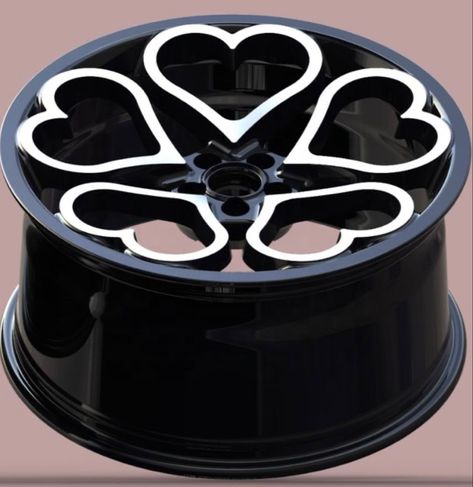 Heart Shaped Rims, Heart Rims, Goth Car, Car Interior Diy, Custom Car Accessories, Car Deco, Cool Car Accessories, Mom Car, Dream Cars Jeep