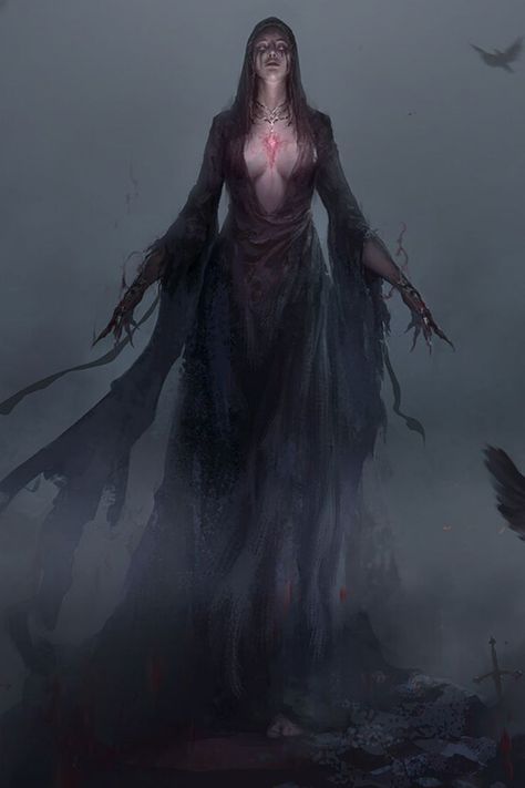 Sorceress Art, Evil Wizard, Witch Characters, Dark Witch, Evil Witch, Black Witch, World Of Darkness, Dungeons And Dragons Characters, Witch Art