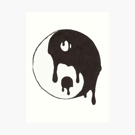 Yin Yang Sticker, Yin Yang Illustration, Yin Yang Art, Art Style Inspo, Pinterest Page, Black Art Pictures, Ying Yang, Clay Ideas, Yin Yang