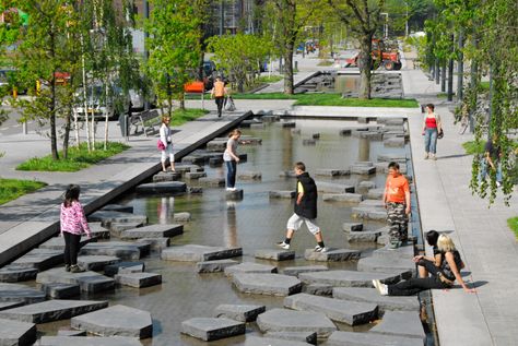 Roombeek the Brook by Buro Sant en Co Landscape Architecture « Landscape Architecture Platform | Landezine Landscape Architecture Park, Urban Core, Urban Landscape Design, Public Space Design, Commercial Street, Modern Landscape Design, Landscape Design Plans, Landscape Architecture Design, Urban Park