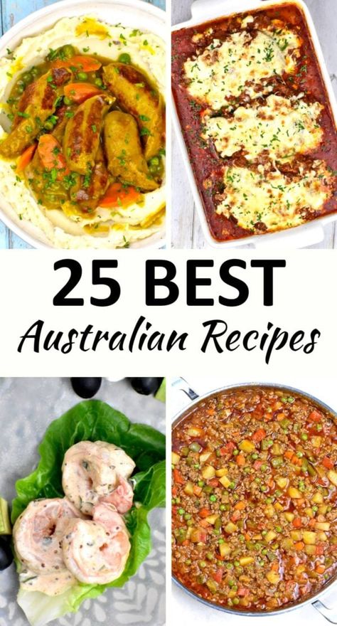 Australian recipes pin. Australian Cuisine Recipes, Australian Food Recipes Dinners, Australian Meals Recipes, Australian Recipes Dinner, Authentic Australian Recipes, Australian Side Dishes, Australian Dinner Recipes, Australian Meals, Bluey Recipes