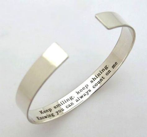 Inspirational Bracelet, Best Friend Gift, Sister Gift. Sister Birthday Gift, Custom Engraved Bracelet, hidden message bracelet, Secret Message Bracelets Gift for her, women's birthday present. Are you looking for that special gift for your best friend. Nothing can be more special that a fine personalized bracelet. Send your friend some sparkle of inspiration with the fine jewelry piece. Handcrafted of high quality sterling silver, the bracelet is ready to be personalized for you! It can be both Sentimental Gifts For Sisters, Birthday Friend Gift, Message Bracelets, Personalized Cuff Bracelets, Secret Message Bracelet, Motivational Bracelets, Custom Engraved Bracelet, Bracelet Message, Birthday Friend