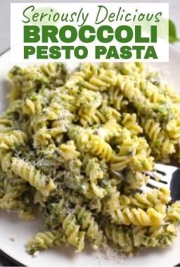 Broccoli Pesto Pasta is delicious AND good for you!  It has all of the classic pesto flavors from garlic, basil, parmesan cheese, and pine nuts.  But rather than a huge punch in the face of flavor, it's a bit more mellow - and healthier - for you with the addition of broccoli! #broccolirecipes #pesto #pasta #easydinner #dinnerideas #familydinner #healthydinner #vegetarian #meatlessmeals #busymom Broccoli Pesto Pasta, Easy Spring Recipes, Broccoli Pesto, Punch In The Face, Healthy Comfort Food, Broccoli Recipes, Healthy Pastas, Pesto Pasta, Delicious Vegetarian