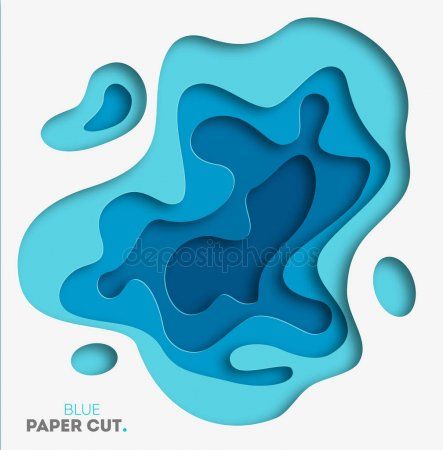 Ocean Moodboard, Blue Wave Background, Cnc Products, Moodboard Design, Wave Background, Shapes Vector, Wave Abstract, Paper Cutout Art, Paper Works