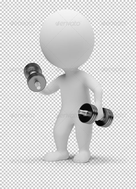 3d small people with dumbbells. 3d image. Transparent high resolution PSD with shadows. Alpha channel. Happy Face Emoticon, Athletic Background, Powerpoint Animation, Sculpture Lessons, Animated Emoticons, Small People, Emoji Photo, People Person, Emoji Images