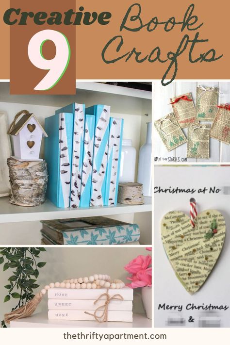 Turn old books into something amazing with these 9 creative upcycling ideas! From home décor to functional crafts, these DIY projects give forgotten books a fresh purpose while reducing waste. Perfect for book lovers and crafters! #UpcycledBooks #DIYProjects #CreativeCrafts Crafts Made With Old Books, Decorations Made From Books, Diy With Book Pages, Diy Library Decor, Bookish Room Decor Diy, Crafts From Books, Diy Old Books Crafts, Bookish Crafts To Sell, What To Do With Old Books