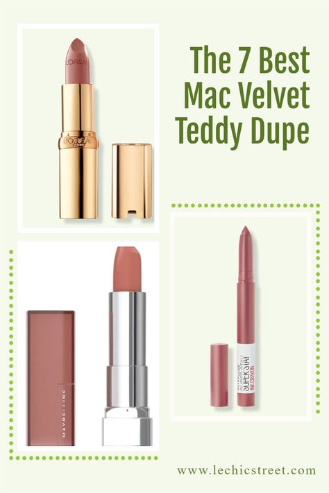 These are 7 best mac velvet teddy dupe lipsticks. A good lipstick is an important part of a makeup routine. Lipstick is a makeup trends that is not going away and part of makeup style. Find Mac Velvet Teddy dupes that give you the same makeup aesthetic as the original with a fraction of the price. Lots of beauty products aesthetic that give you the same look as the original Mac Velvet Teddy lipstick #makeup #lipstick #makeupaesthetic #makeupaestheticideas #makeuptrends #makeupstyle Mac Teddy Lipstick, Blankety Mac Lipstick, Velvet Teddy Mac Lipstick, Mac Faux Lipstick, Mac Teddy, Antique Velvet Mac Lipstick, Mac Velvet Teddy Lipstick, Beauty Products Aesthetic, Mac Faux